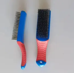 Stainless steel wire brush-blue red-1 piece