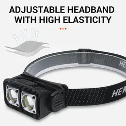 Product image of BROUIT COB USB Rechargeable Waterproof LED Headlamp with Motion Sensor