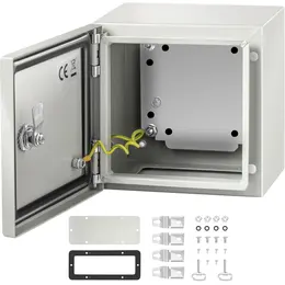 VEVOR NEMA Steel Enclosure,  NEMA 4X Steel Electrical Box, IP66 Waterproof & Dustproof, Outdoor Indoor Electrical Junction Box