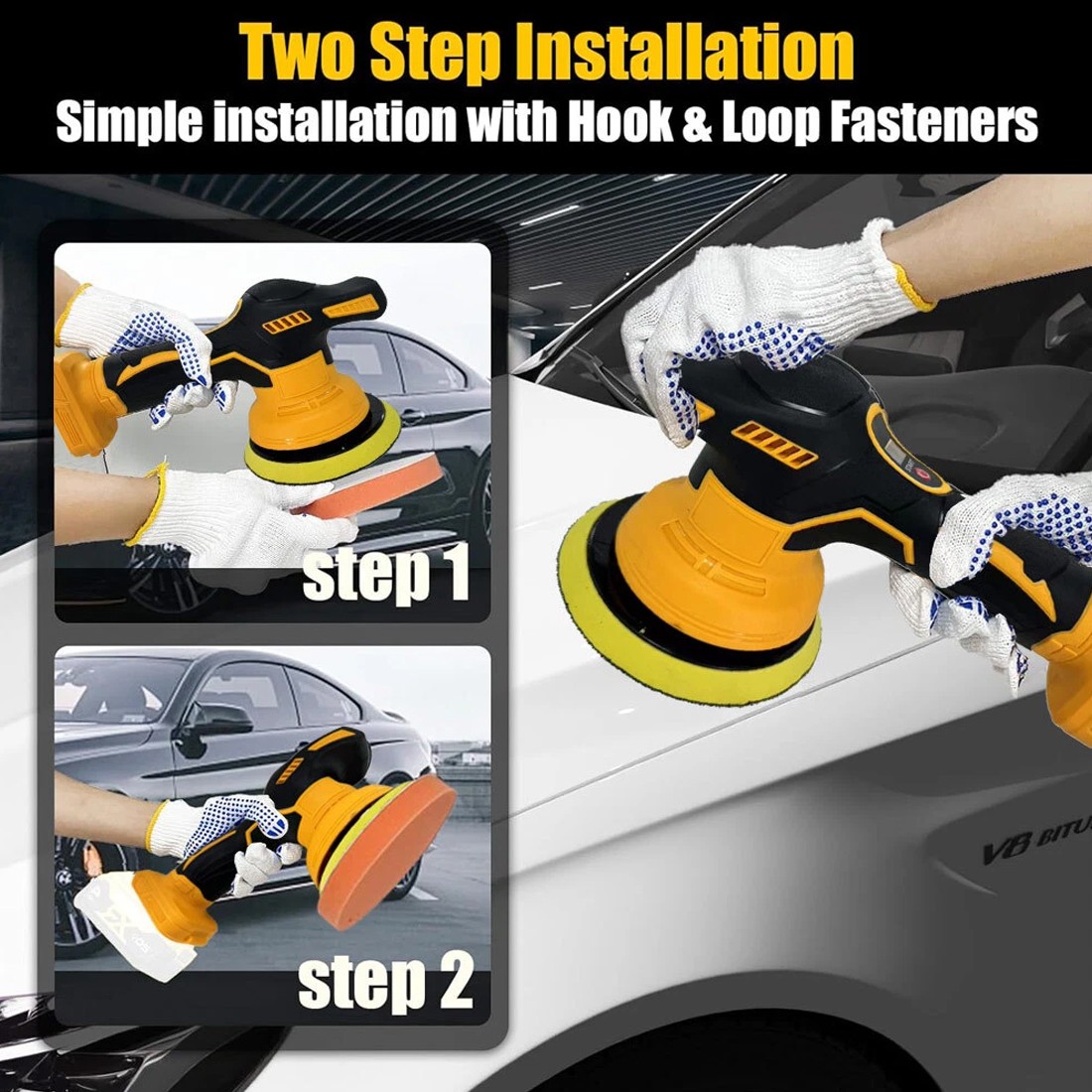 Main product image of 8-Gear Cordless Car Buffer Polisher Car Polishing Machine For 18V Battery
