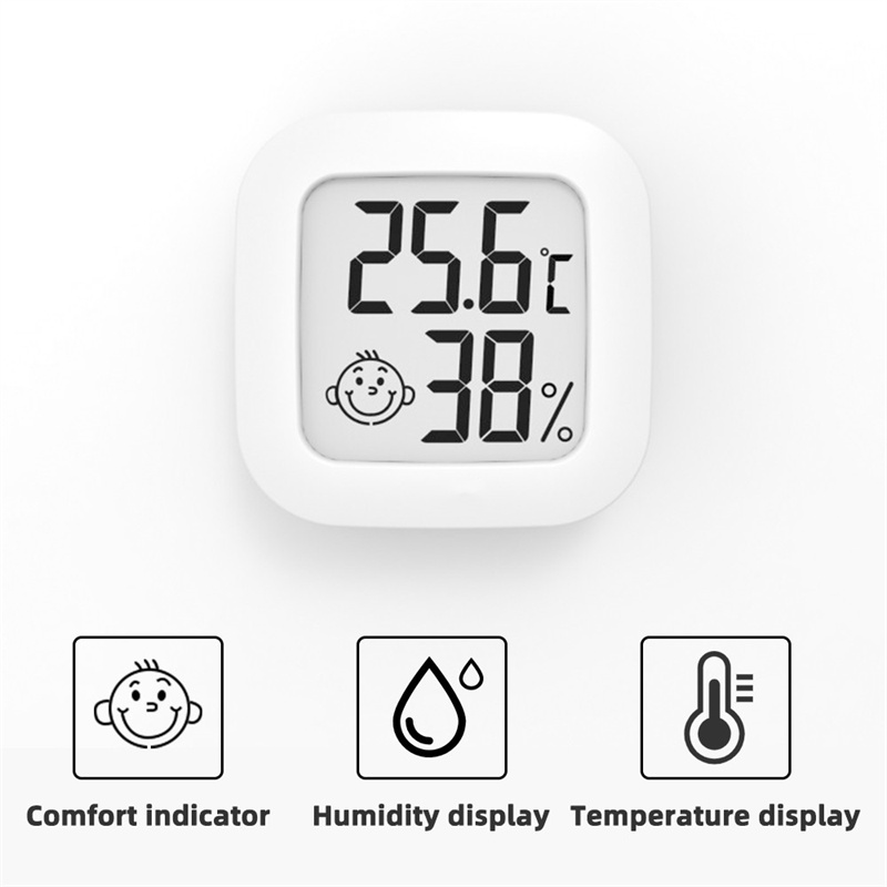 Electric Smart Smile Mini LCD Digital Thermometer Hygrometer Indoor Room Temperature Humidity Meter Sensor Gauge Weather Station