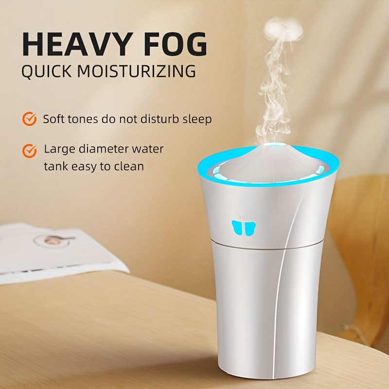 Car Humidifier Torch Shape Colorful Sound Pickup Atmosphere Light Air Purification Aromatherapy Humidifier
