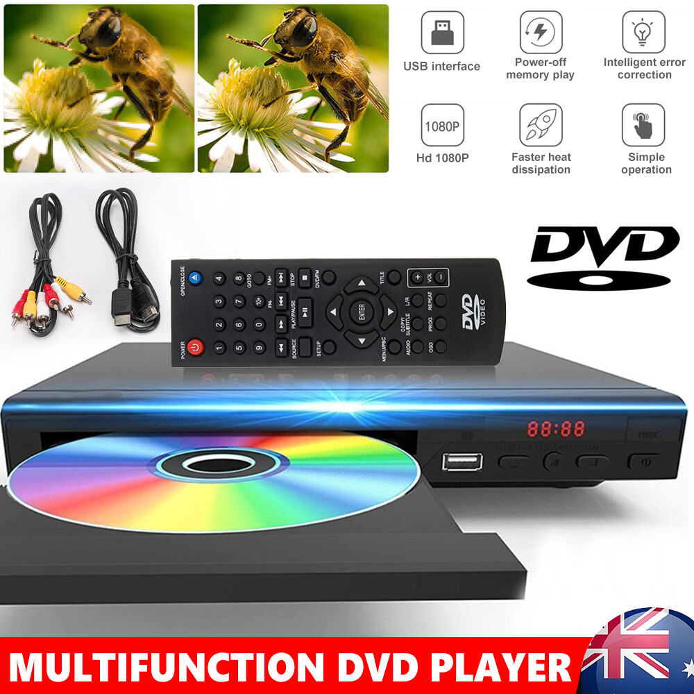 Main product image of DVD Player, Multi-Region, 1080p HD, Composite Video, with Remote and RCA Cable
