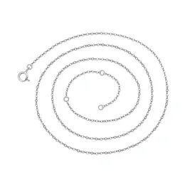 Product image of S925 Sterling Silver 1mm 45cm Platinum Plated Pendant Chain