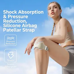 Silicone Patella Knee Strap With 3D Air Cushion, Adjustable Breathable Knee Support Brace For Running Fitness, Non-Slip Patellar Tendon Stabilizer Band For Meniscus Protection
