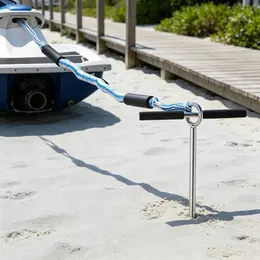 Product image of 36-inch Stainless Steel Sand Anchor with Removable Handle, Bungee Line, Carry Bag