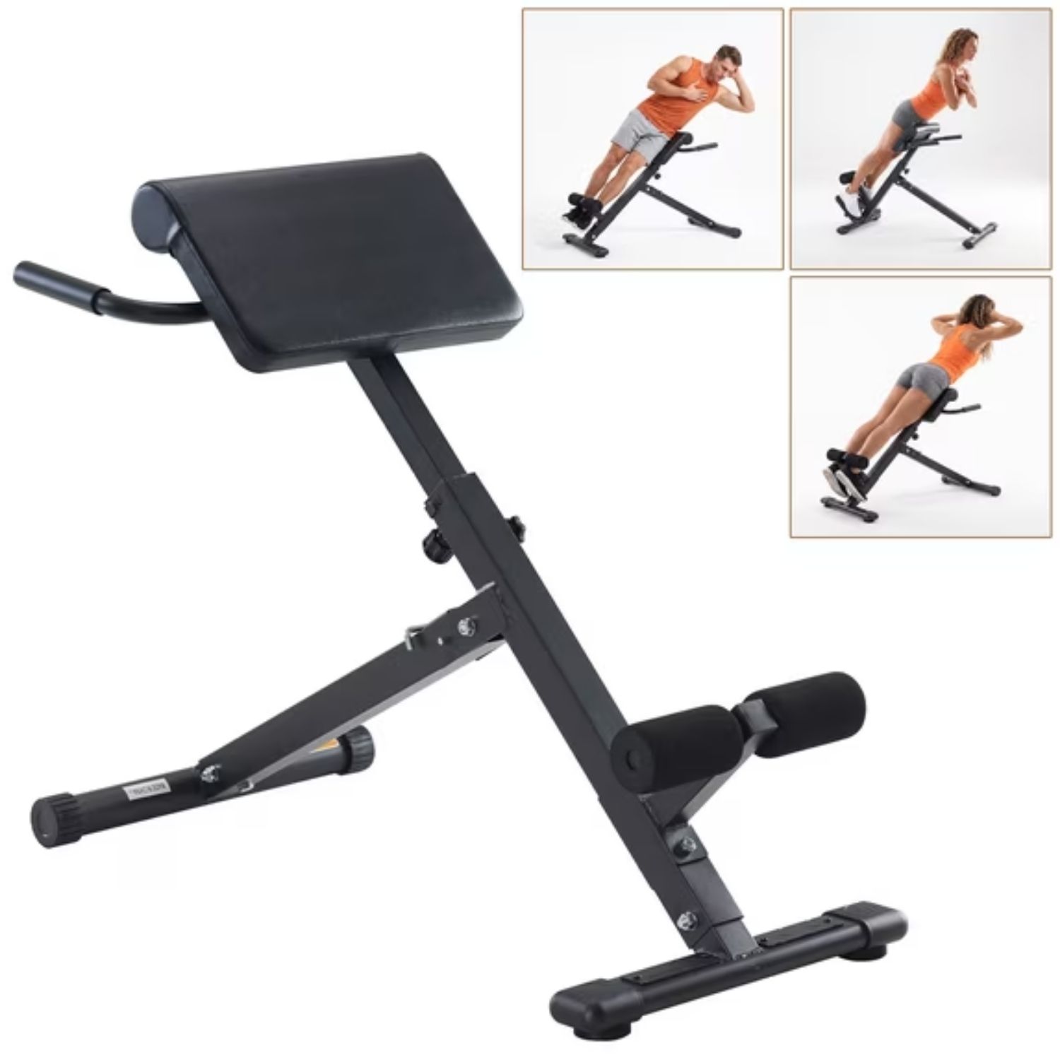 Main product image of Adjustable Foldable Roman Chair Hyperextension Bench, Heavy Duty