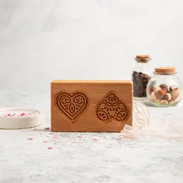 Product image of Wooden Cookie Mold Cutter Stamps For Baking Gingerbread