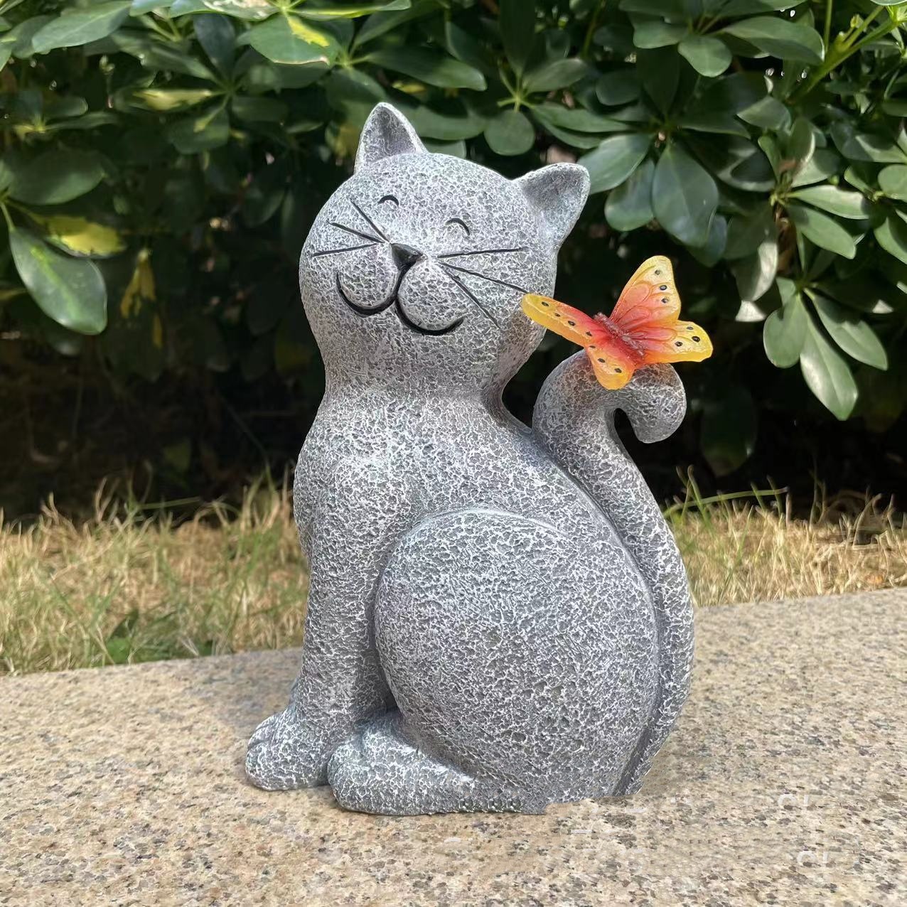 Outdoor Solar Lamp Cute Kitten Ornaments