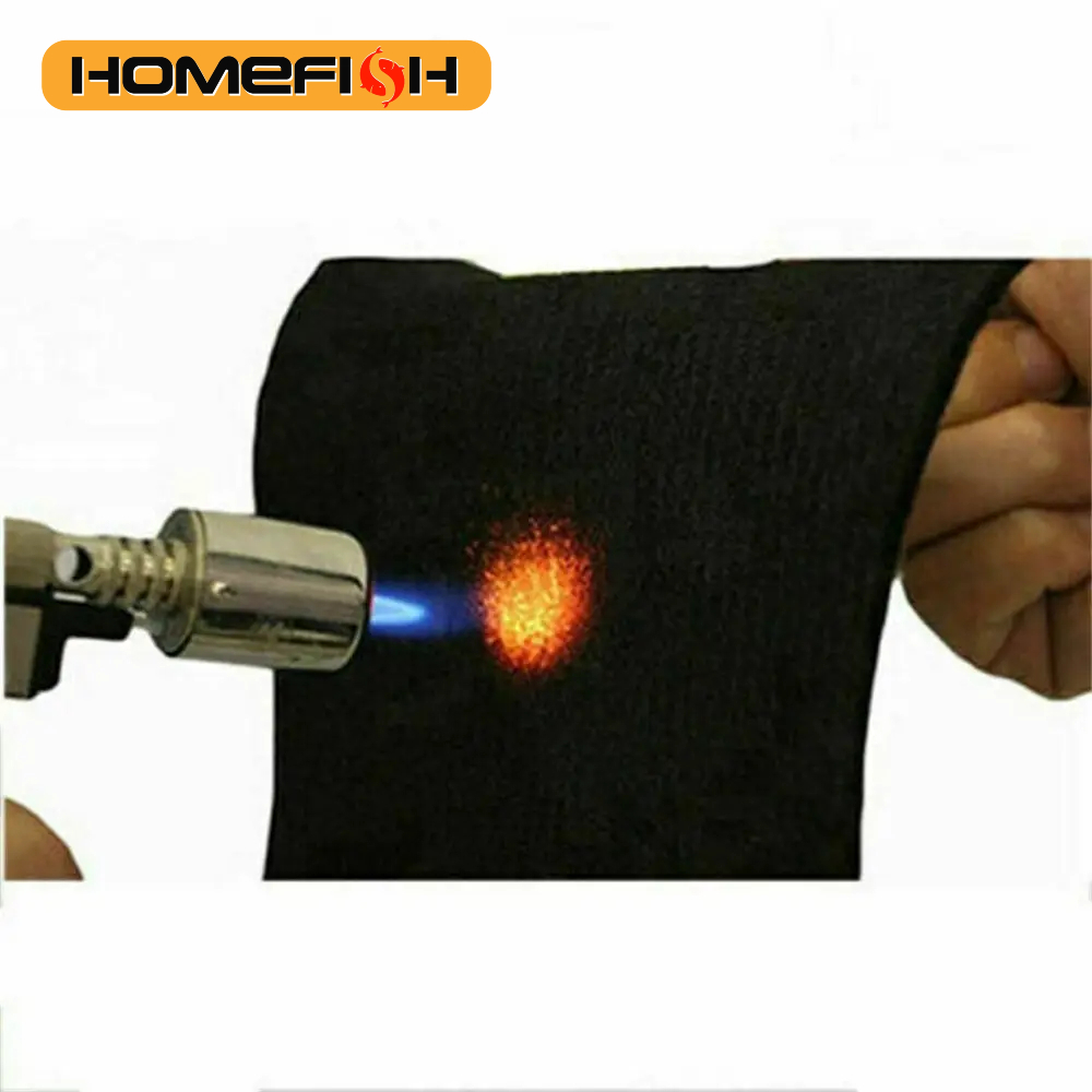 Fire Blanket Graphite Felt Black Welding Protective Blanket Torch Shield Pack Protective Sheet High Temp 300X200 Mm Durable