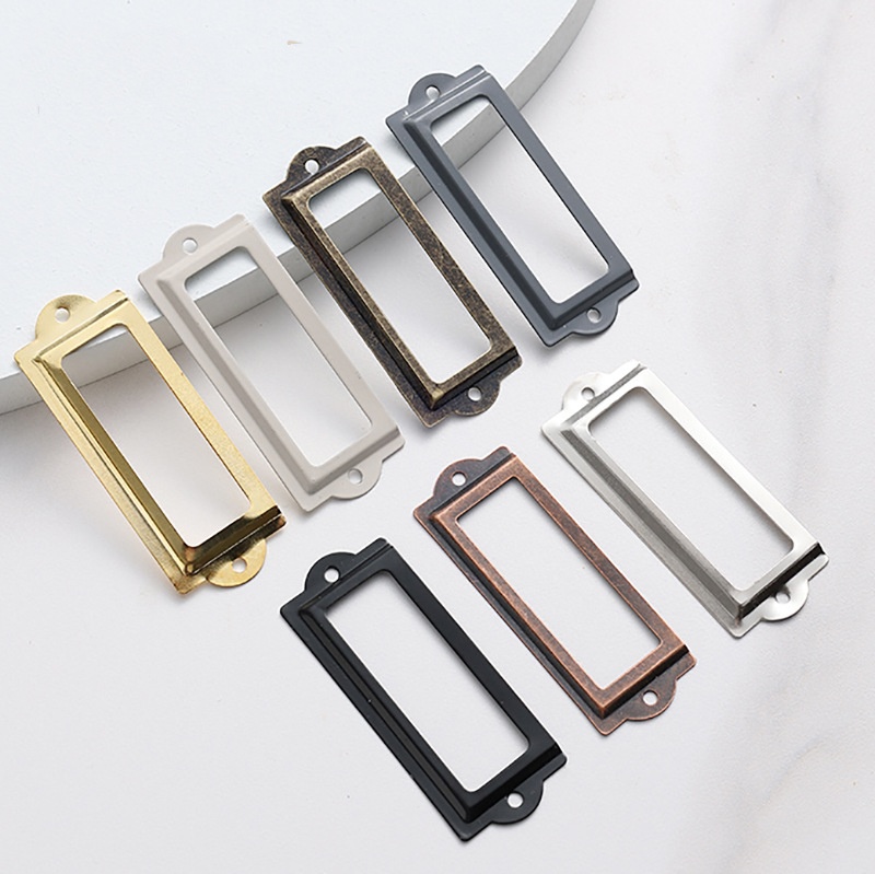 Iron Antique Drawer Card Clip Label Bookmark Frame