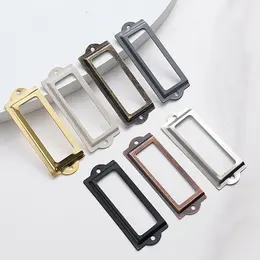 Iron Antique Drawer Card Clip Label Bookmark Frame