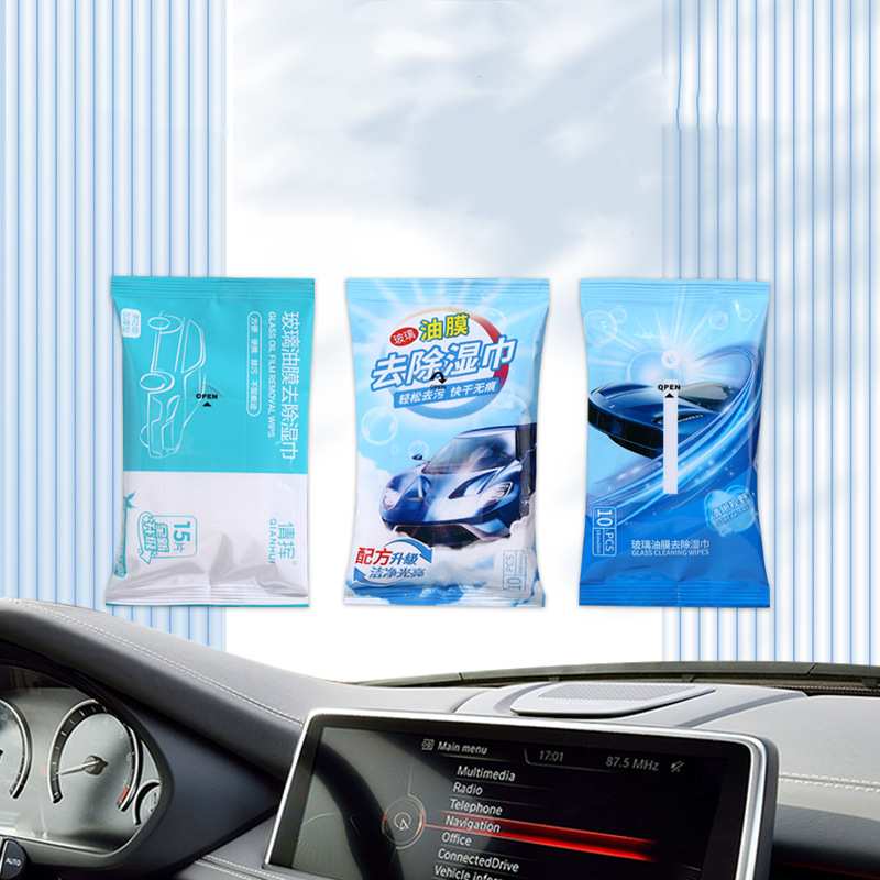 Car Glass Oil Film Cleaning Agent Windshield Decontamination Disposable Wipes