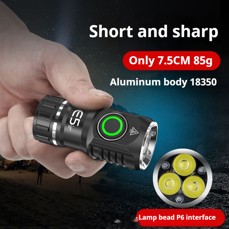 Mini Strong Light Aluminum Alloy Compact Portable Flashlight