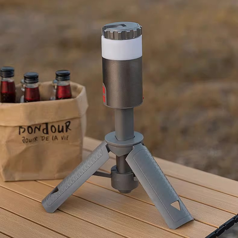 Portable Camping Lantern Multi-functional Outdoor Aluminum Alloy Retractable Bracket Long Endurance Ambience Light