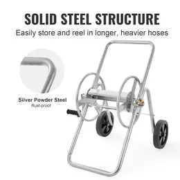 VEVOR Hose Reel Cart, Hold Up To 175 Ft Of Hose  Hose Not Included , Garden Water Hose Carts Mobile Tools With Wheels, Heavy Duty Powder Coated Steel Outdoor Planting For Garden, Yard, Lawn