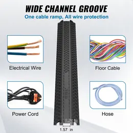 VEVOR 3 PCs 39 In Speed Bumps 2000 Lbs Cable Protector Ramp Drop Over Cord Cover