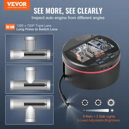 Product image of VEVOR Triple Lens Borescope Camera with 4.3 IPS Screen