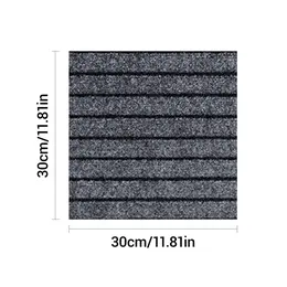 Seven Stripe Self-adhesive Carpet Floor Mat, Gray One Piece