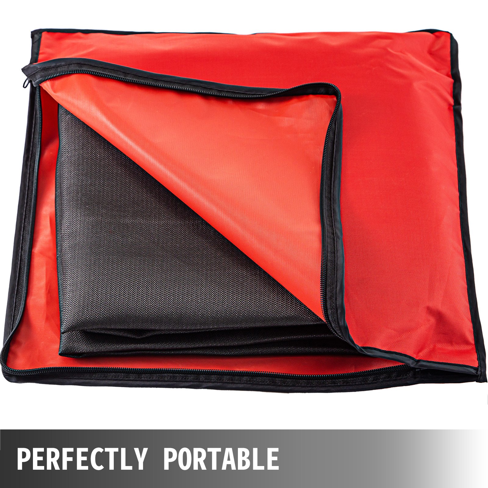 Main product image of 8 X 10 Ft Welding Blanket Black Fiberglass Blanket Portable Fiberglass Fire Retardant Blanket Welding Mat Welding Fireproof Thermal Resistant Insulation With Carry Bag