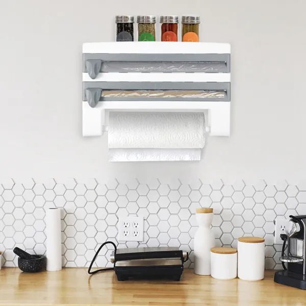 Main product image of Magnetic Refillable Dispenser with Cutter for Plastic Wrap, Aluminum Foil