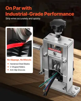 Product image of Manual Wire Stripping Machine, 0.06-1 Inch, Hand Crank or Drill Powered