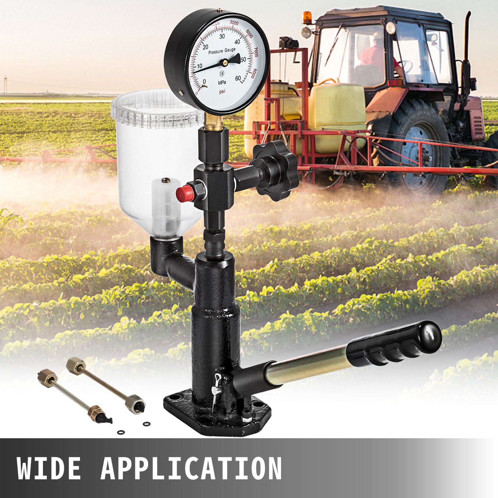 400Bar 6000PSI Diesel Fuel Injector Tester Diesel Injector Nozzle Tester Adjust Injector Nozzle Pressure And Testing Diesel Injector Nozzle Pop Pressure Tester