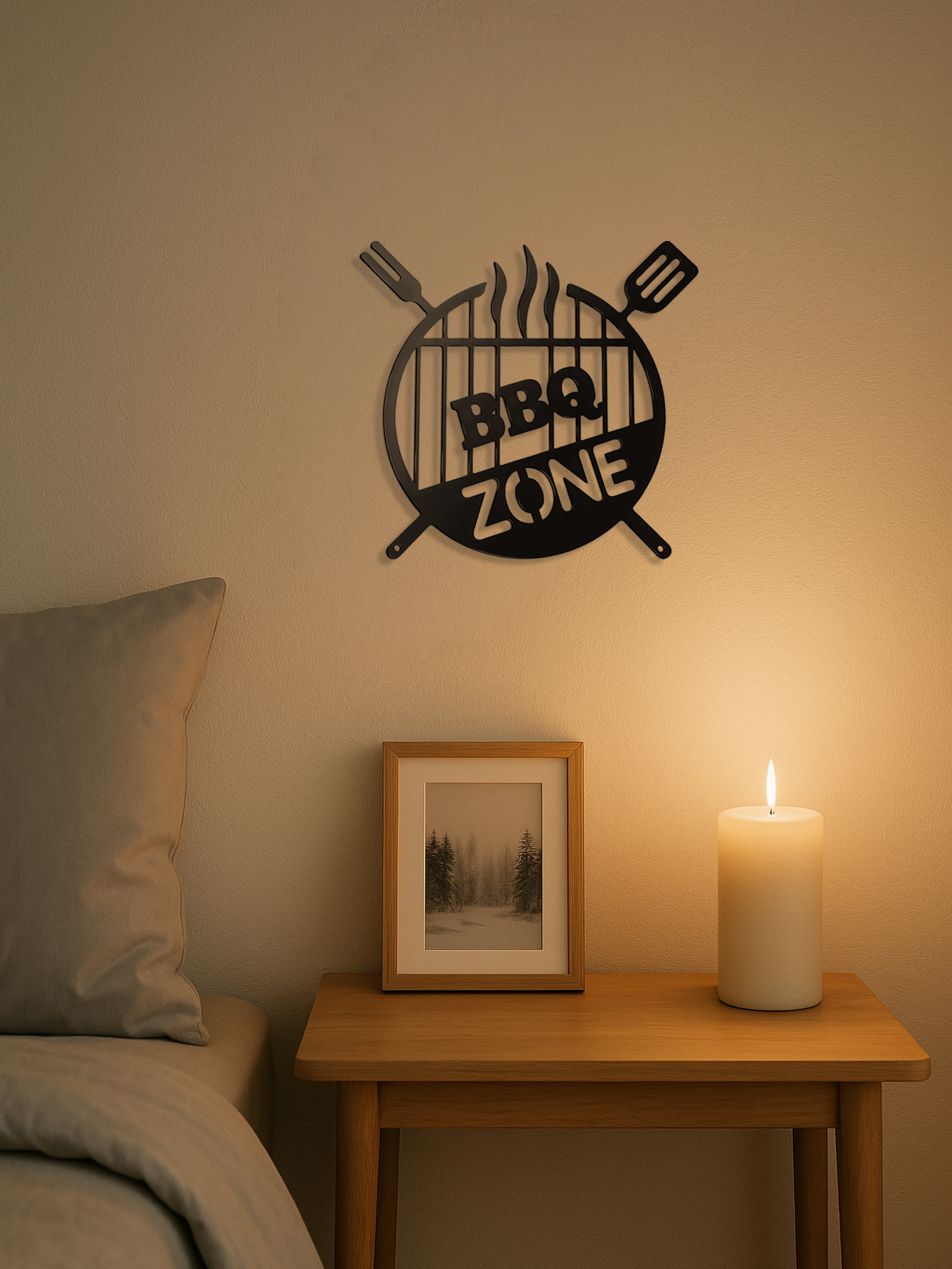 Metal Wall Sign,Vintage 3D Round Iron Word Art For Farmhouse,Country Home Decor