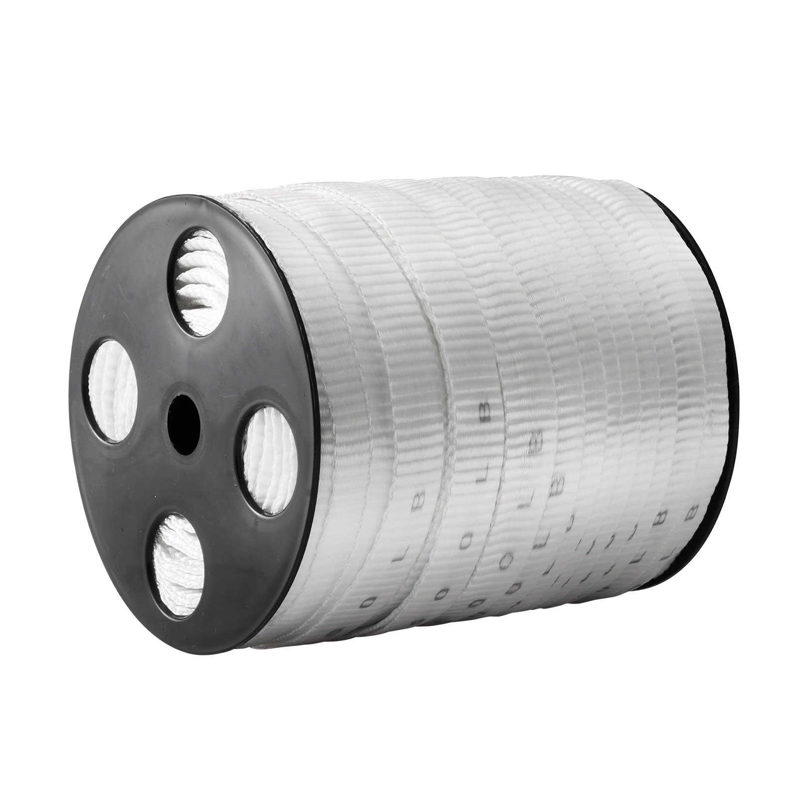 Polyester Pull Tape, 3/4" X 265' Mule Tape Flat Rope, 2500 Lbf Tensile Capacity, Printed Webbing Cable Pulling Tape For Packaging, Gardening, Commercial Electrical, Conduit Work, White