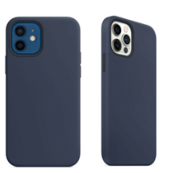 For Silicone Case   12 11 Pro X XR XS MAX 8 7 6 Liquid Rubber Cover--dark Navy