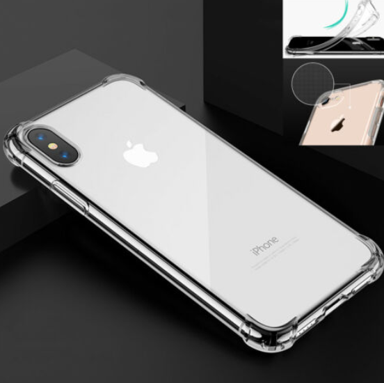 For Silicone Case   12 11 Pro X XR XS MAX 8 7 6 Liquid Rubber Cover--Transparent