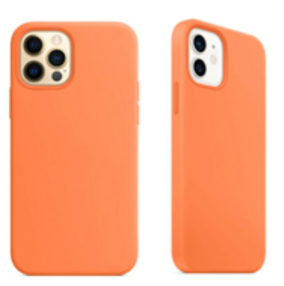For Silicone Case   12 11 Pro X XR XS MAX 8 7 6 Liquid Rubber Cover--kumquat