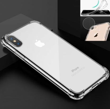 For Silicone Case   12 11 Pro X XR XS MAX 8 7 6 Liquid Rubber Cover--Transparent