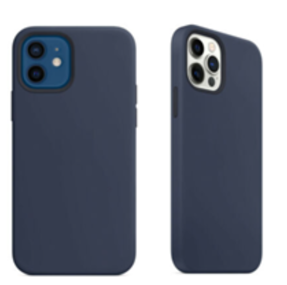 For Silicone Case   12 11 Pro X XR XS MAX 8 7 6 Liquid Rubber Cover--dark Navy