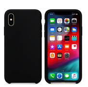 For Silicone Case   12 11 Pro X XR XS MAX 8 7 6 Liquid Rubber Cover--black
