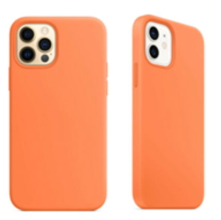 For Silicone Case   12 Liquid Rubber Cover--kumquat