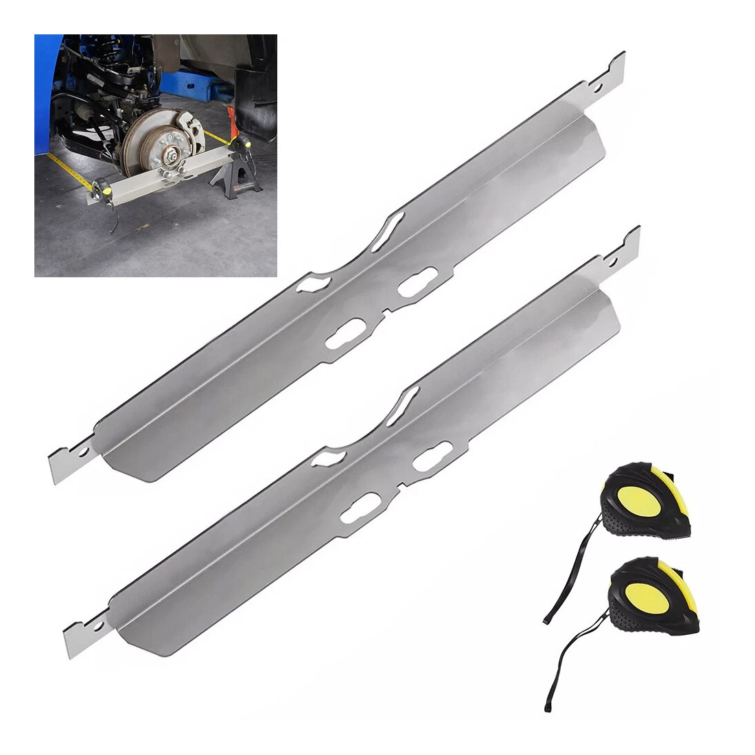 2X Wheel Alignment Tool Toe Plates Accurate Measurements With 2 Tape Measures UK