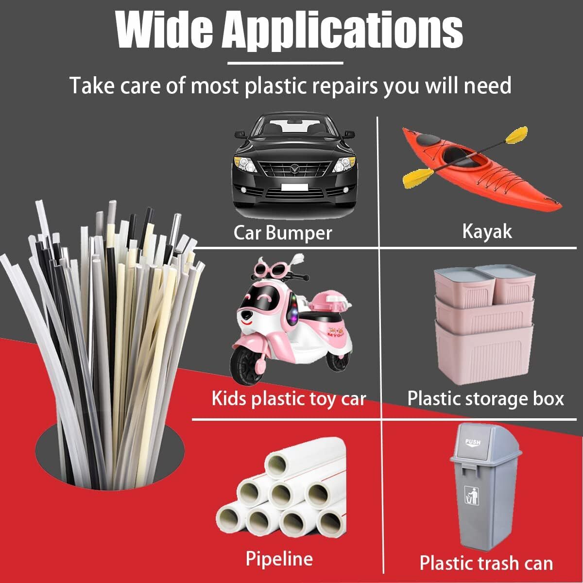 Plastic Welding Rods TPO-ABS-PP-PE-PU Metal Foil Stainless Steel Mesh Sandpaper