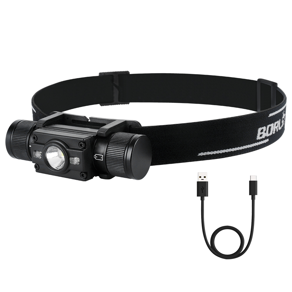 BORUiT LED Head Torch Lamp Light Rechargeable Headlight Headlamp Camping 7 Mode