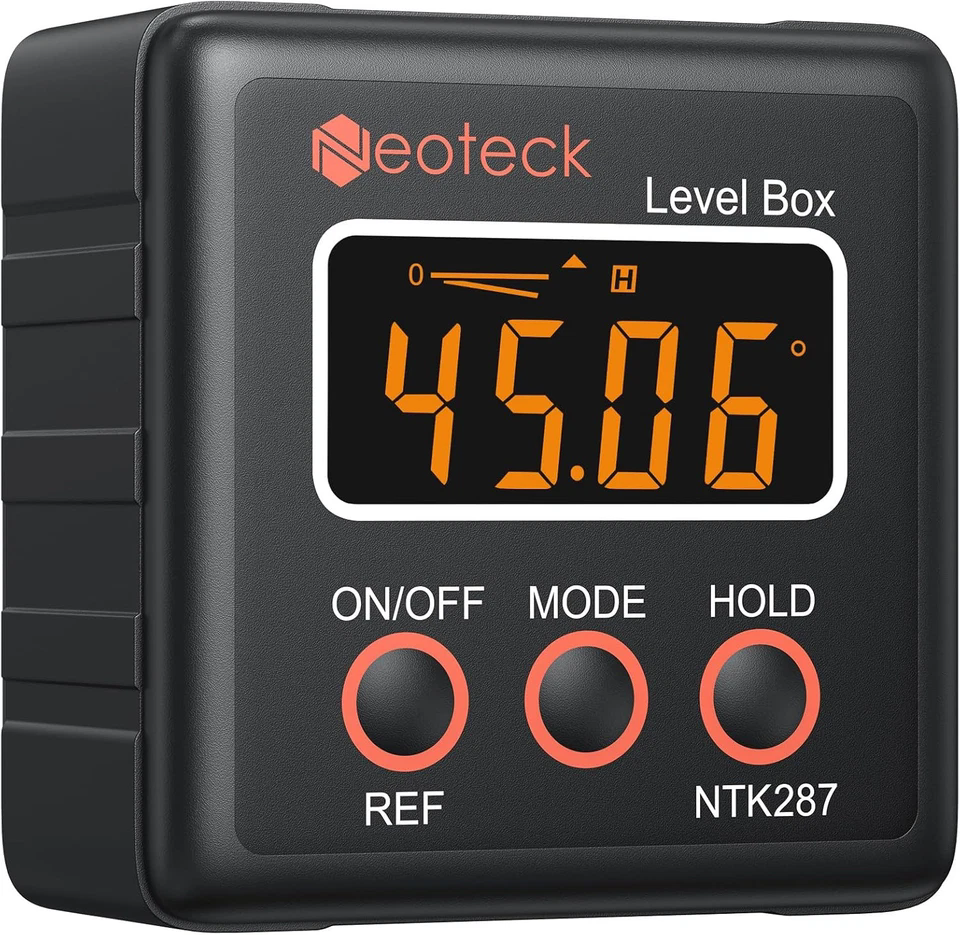 Neoteck Digital Angle Finder Inclinometer Gauge Magnetic Protractor Box Bevel