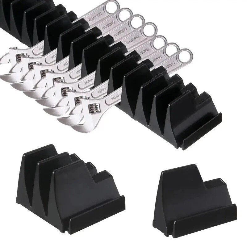 80PCS Magnetic Wrench Organizer Widget Portable Tool Storage Shelf Black