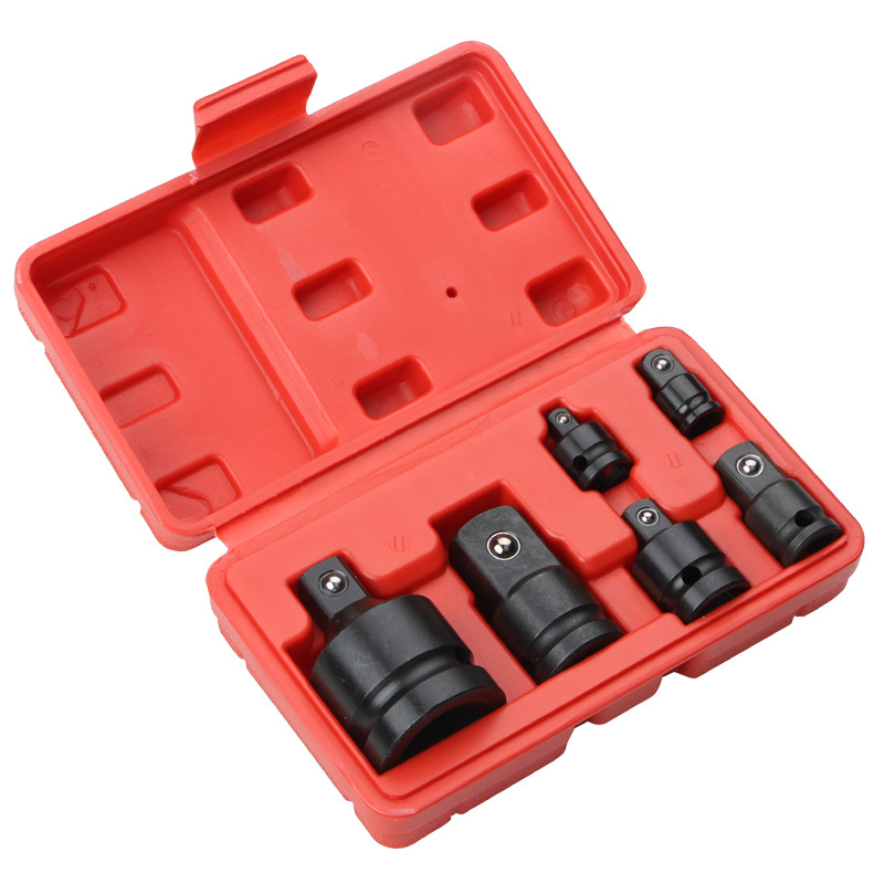 Support pan European shipping--6Pcs Socket Wrench Socket Wrench 1/4 1/2 3/8 3/4 Ratchet Breaker Drive Spanner Set Pneumatic Sleeve Adapter WrenchHand Tool Set