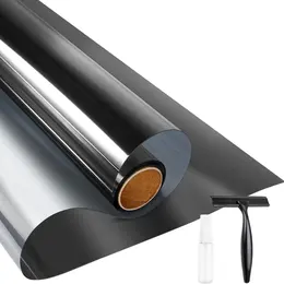 Window Privacy Film One Way Daytime Privacy Static Cling Sun Blocking Anti UV Reflective Window