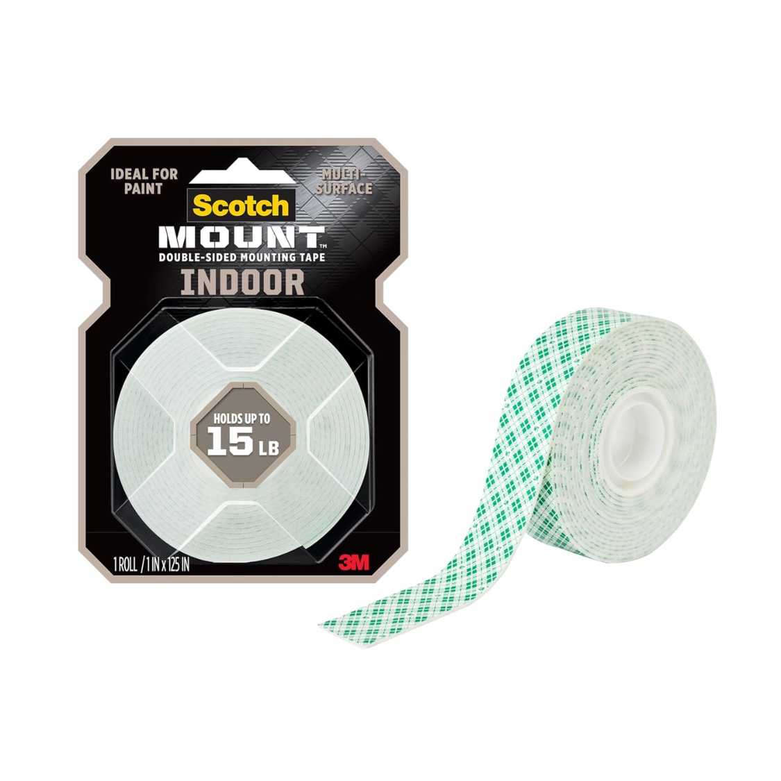 Main product image of Indoor Double-Sided Mounting Tape, White, 1 Roll