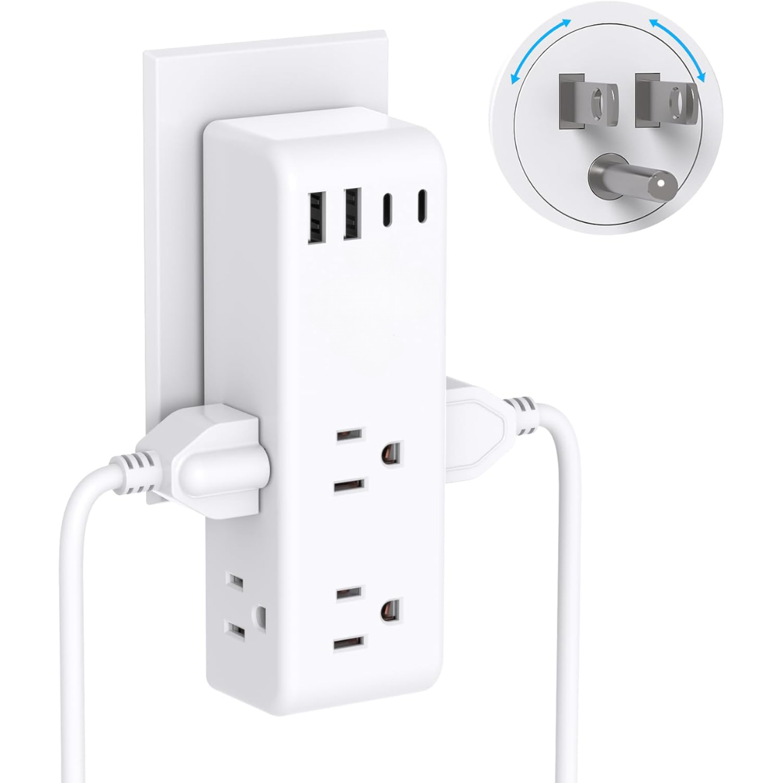 Main product image of Surge Protector Outlet Extender, Rotating Plug, Multi-Outlet