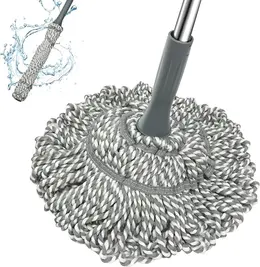 Product image of Self-Wringing Twist Mop with Adjustable Handle, Gray