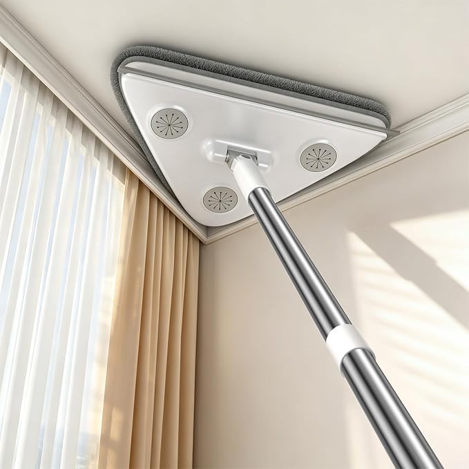 Main product image of 3-in-1 Long Handle Wall Mop, Baseboard & Ceiling Cleaner, Squeegee