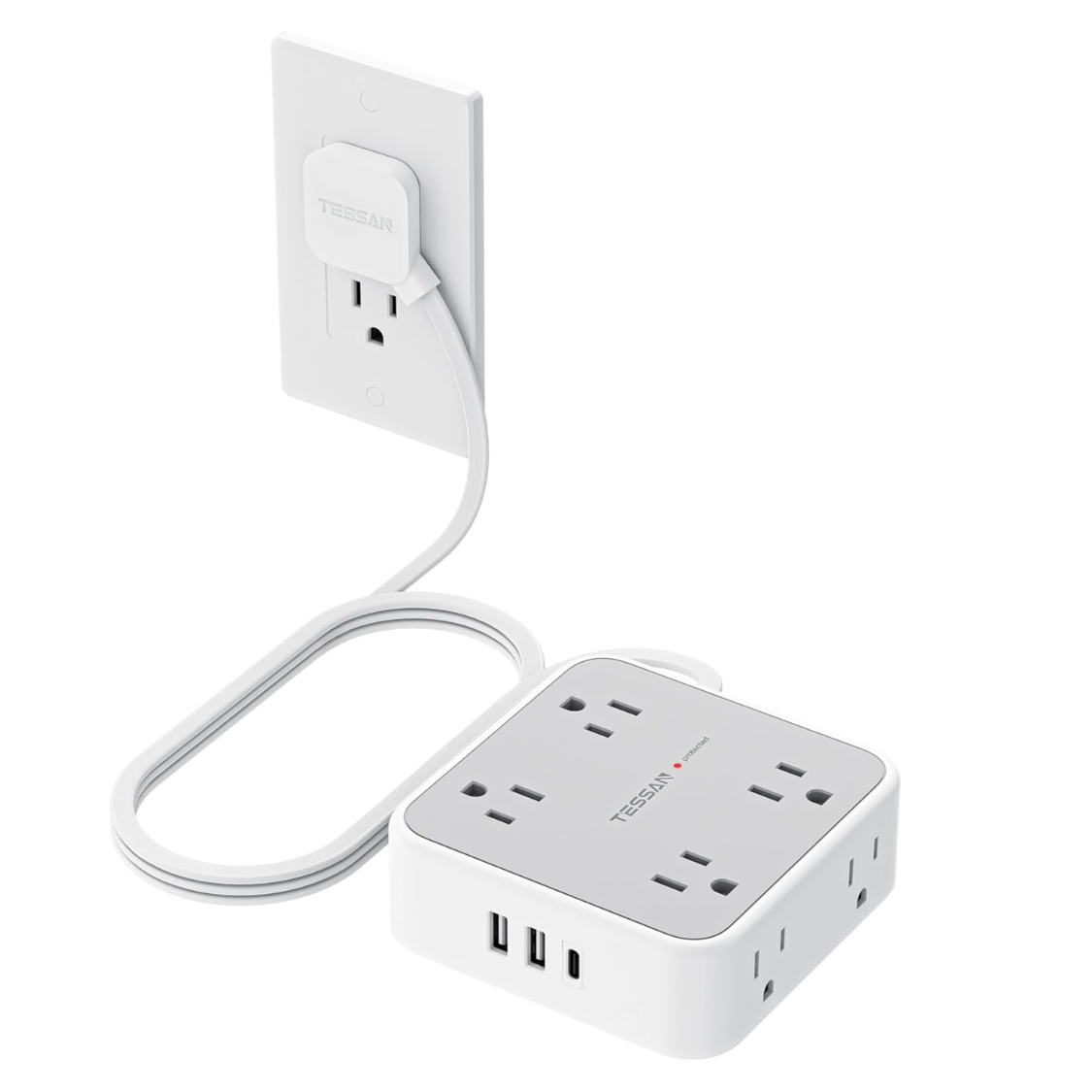 Main product image of Surge Protector Power Strip, 900J Protection, 5 Ft Cord