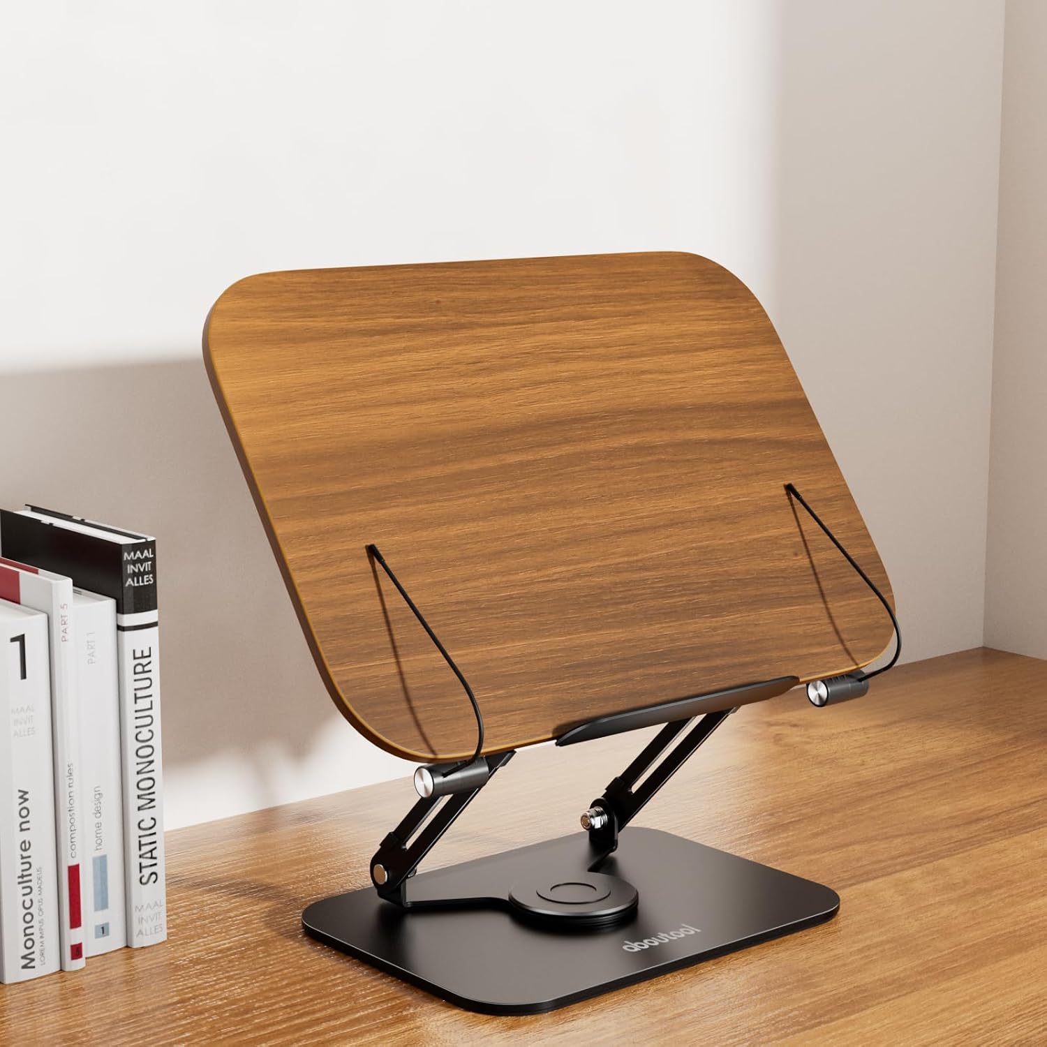 Main product image of Adjustable Book Stand with Swivel Base and Page Clips