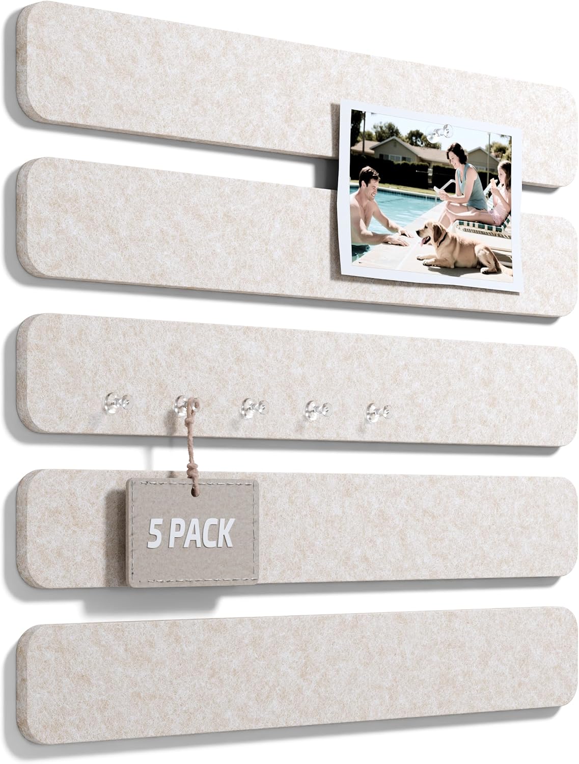 Main product image of Oatmeal Cork Board Strips, 5 Units, 13x2 Inch, Self-Adhesive